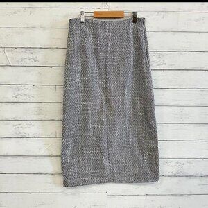 Diegrap Tweed-style Long Skirt Black & White